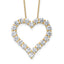 14k 4 carat Lab Grown Diamond VS+ F+ Complete 18 inch Heart Pendant Necklace