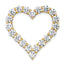14k 4 carat Lab Grown Diamond VS+ F+ Complete Heart Chain Slide Pendant