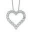 14k White Gold 3 carat Lab Grown Diamond VS/SI+ G+ Complete 18 inch Heart Pendant Necklace