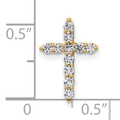 14k 1/5 carat Lab Grown Diamond VS/SI+ G+ Complete Cross Chain Slide Pendant