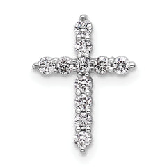 14k White Gold 1/3 carat Lab Grown Diamond VS+ F+ Complete Cross Chain Slide Pendant