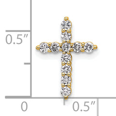 14k 1/3 carat Lab Grown Diamond VS/SI+ G+ Complete Cross Chain Slide Pendant
