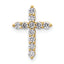 14k 1/3 carat Lab Grown Diamond VS/SI+ G+ Complete Cross Chain Slide Pendant