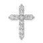 14k White Gold 4 carat Lab Grown Diamond VS+ F+ Complete Cross Chain Slide Pendant