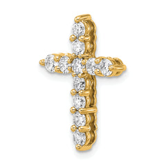 14k 4 carat Lab Grown Diamond VS+ F+ Complete Cross Chain Slide Pendant
