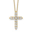 Lab-Grown Diamond Cross Necklace in 14K Yellow Gold (1 ct. tw., VS+ F+), 18 Inch - Sophia Jewelers
