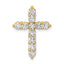 14k 4 carat Lab Grown Diamond VS+ F+ Complete Cross Chain Slide Pendant