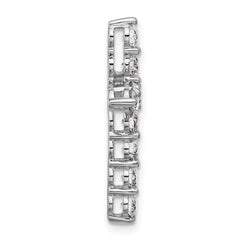 14k White Gold 1 1/2 carat Lab Grown Diamond VS/SI+ G+ Complete Cross Chain Slide Pendant