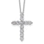 Pendant Lab-Grown Diamond Necklace in 14K White Gold (1 1/2 ct. tw.), 18 Inch - Sophia Jewelers