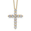 Lab-Grown Diamond Cross Necklace in 14K Yellow Gold (1 1/2 ct. tw.), 18 Inch - Sophia Jewelers