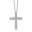 Lab-Grown Diamond Cross Necklace in 14K White Gold (2 ct. tw., VS+ F+), 18 Inch - Sophia Jewelers