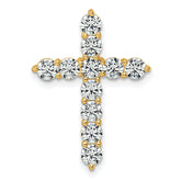 14k 2 carat Lab Grown Diamond VS/SI+ G+ Complete Cross Chain Slide Pendant