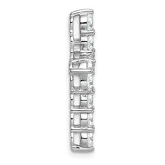 14k White Gold 3 carat Lab Grown Diamond VS/SI+ G+ Complete Cross Chain Slide Pendant