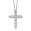 Lab-Grown Diamond Cross Necklace in 14K White Gold (3 ct. tw., VS+ F+), 18 Inch - Sophia Jewelers