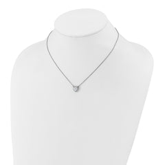 14k White Gold 1 1/5 carat Lab Grown Diamond VS/SI+ G+ Complete 18 inch Halo Heart Necklace