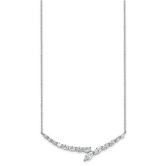 14k White Gold 4 carat Lab Grown Diamond VS/SI+ G+ Complete 16 inch Fashion Bar Necklace