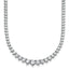 14k White Gold 10 carat Lab Grown Diamond VS/SI+ G+ Complete Round 16 inch Graduated Tennis Necklace