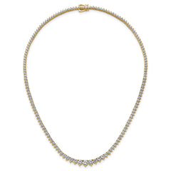 14k 10 carat Certified Lab Grown Diamond VS+ F+ Complete Round 16 inch Graduated Tennis Necklace