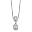 Lab-Grown Diamond Halo Dangle Necklace in 14K White Gold (1/2 ct. tw.), 18 Inch - Sophia Jewelers