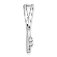 14k White Gold 1/2 carat Lab Grown Diamond VS/SI+ G+ Complete Double Oval Chain Slide Pendant