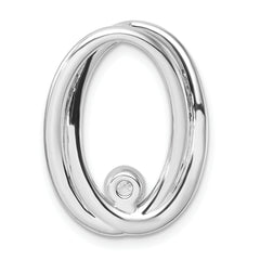 14k White Gold 1/2 carat Lab Grown Diamond VS/SI+ G+ Complete Double Oval Chain Slide Pendant