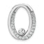 14k White Gold 1/2 carat Lab Grown Diamond VS/SI+ G+ Complete Double Oval Chain Slide Pendant