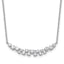 14k White Gold 7/8 carat Lab Grown Diamond VS/SI+ G+ Complete 18 inch Fashion Bar Necklace