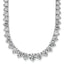 14k White Gold 27 3/4 carat Lab Grown Diamond VS+ F+ Complete Round 16 inch Graduated Tennis Necklace