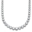 14k White Gold 10 carat Certified Lab Grown Diamond VS+ F+ Complete Round 16 inch Graduated Tennis Necklace