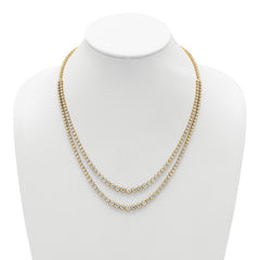 14k 15 1/2 carat Certified Lab Grown Diamond VS/SI+ G+ Complete 20 inch Graduated Layered Tennis Necklace