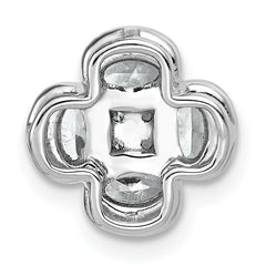 14k White Gold 1 1/8 carat Lab Grown Diamond VS/SI+ G+ Complete Cluster Chain Slide Pendant