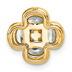 14k 1 1/8 carat Lab Grown Diamond VS/SI+ G+ Complete Cluster Chain Slide Pendant