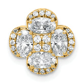 14k 1 1/8 carat Lab Grown Diamond VS/SI+ G+ Complete Cluster Chain Slide Pendant