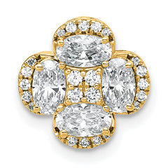 14k 1 1/8 carat Lab Grown Diamond VS/SI+ G+ Complete Cluster Chain Slide Pendant