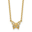 Diamond Butterfly Necklace in 14K Yellow Gold (1/10 ct. tw.), 18 Inch - Sophia Jewelers
