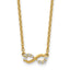 14K Polished and Beaded 1/8 carat Diamond Infinity Symbol 18 inch Necklace