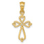 14k Diamond Accented Cross Pendant