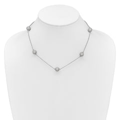 14k White Gold 6 3/4 carat Lab Grown Diamond VS/SI+ G+ Complete 18 inch 8mm Sphere Necklace