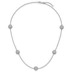 14k White Gold 6 3/4 carat Lab Grown Diamond VS/SI+ G+ Complete 18 inch 8mm Sphere Necklace