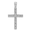 Lab-Grown Diamond Cross Pendant in 14K White Gold, 31mm (3/4 ct. tw.) - Sophia Jewelers