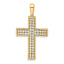 Lab-Grown Diamond Cross Pendant in 14K Yellow Gold, 32mm (1 ct. tw.) - Sophia Jewelers