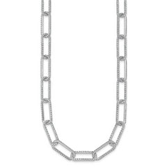 True Origin 14k White Gold 8 5/8 carat Lab Grown Diamond VS+ F+ 18 inch Link Necklace