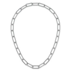 True Origin 14k White Gold 8 5/8 carat Lab Grown Diamond VS+ F+ 18 inch Link Necklace