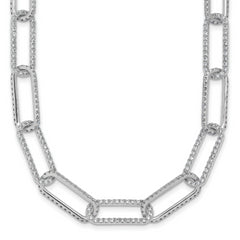True Origin 14k White Gold 8 5/8 carat Lab Grown Diamond VS+ F+ 18 inch Link Necklace
