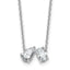 Lab-Grown Diamond Two-Stone Necklace in 14K White Gold (1 1/2 ct. tw.), 18 Inch - Sophia Jewelers