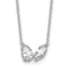 Lab-Grown Diamond Two-Stone Necklace in 14K White Gold (1 5/8 ct. tw.), 18 Inch - Sophia Jewelers