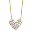 14k 1 1/4 carat Lab Grown Diamond VS/SI+ G+ Complete 18 inch Cluster Heart Necklace
