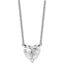 Heart Lab-Grown Diamond Necklace in 14K White Gold with Chai (2.04 ct. tw.) - Sophia Jewelers