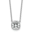 Bezel-Set Cushion Lab-Grown Diamond Pendant in 14K White Gold (2 ct.) - Sophia Jewelers