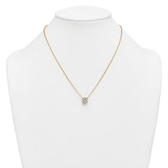 14k 2 carat Certified Lab Grown Diamond VS+ F+ Cushion Complete 18 inch Bezel Set Necklace